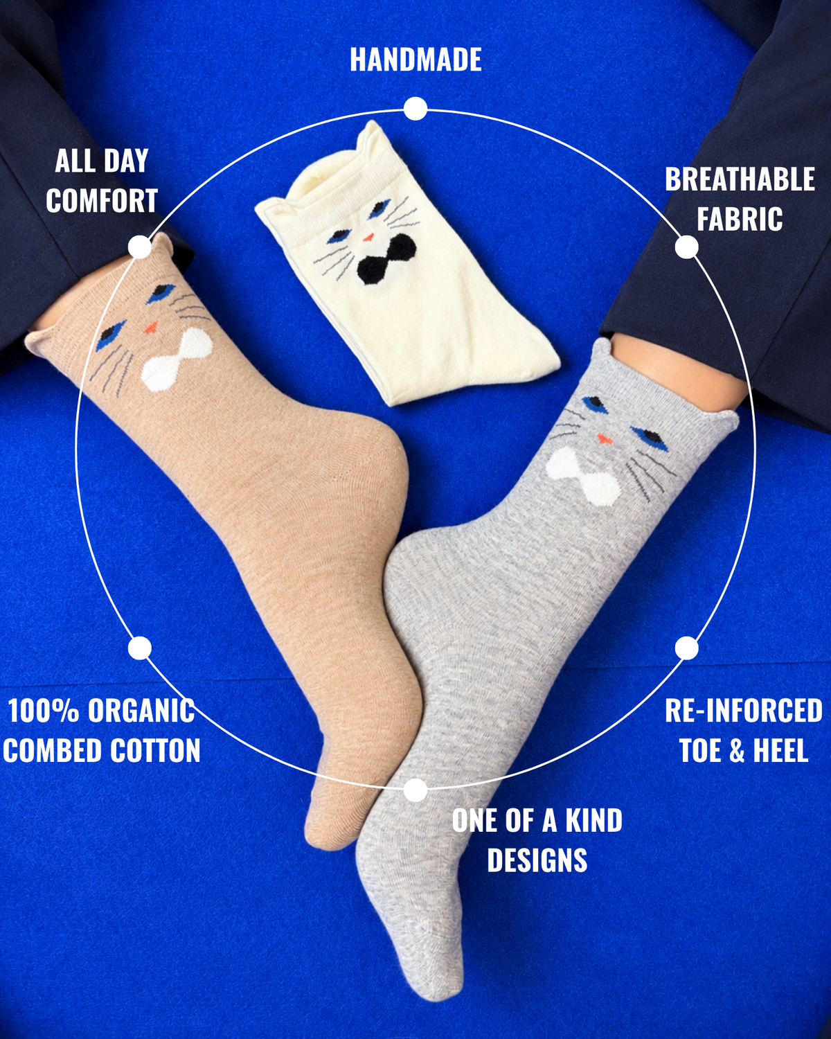 PURRFECT DAY SET OF 3 SOCKS