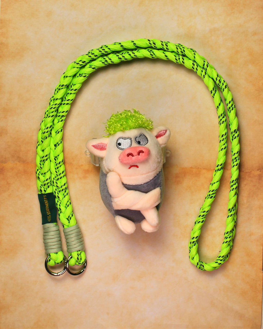 Grumpy Pig - Grey with Lanyard
