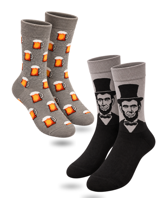 HONEST ALE SET OF 2 MEN SOCKS