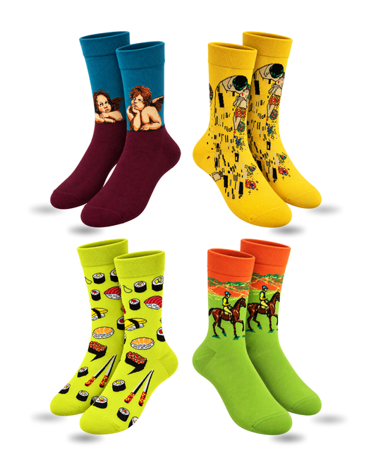 GOOD MOOD CLUB SET OF 4 MEN SOCKS