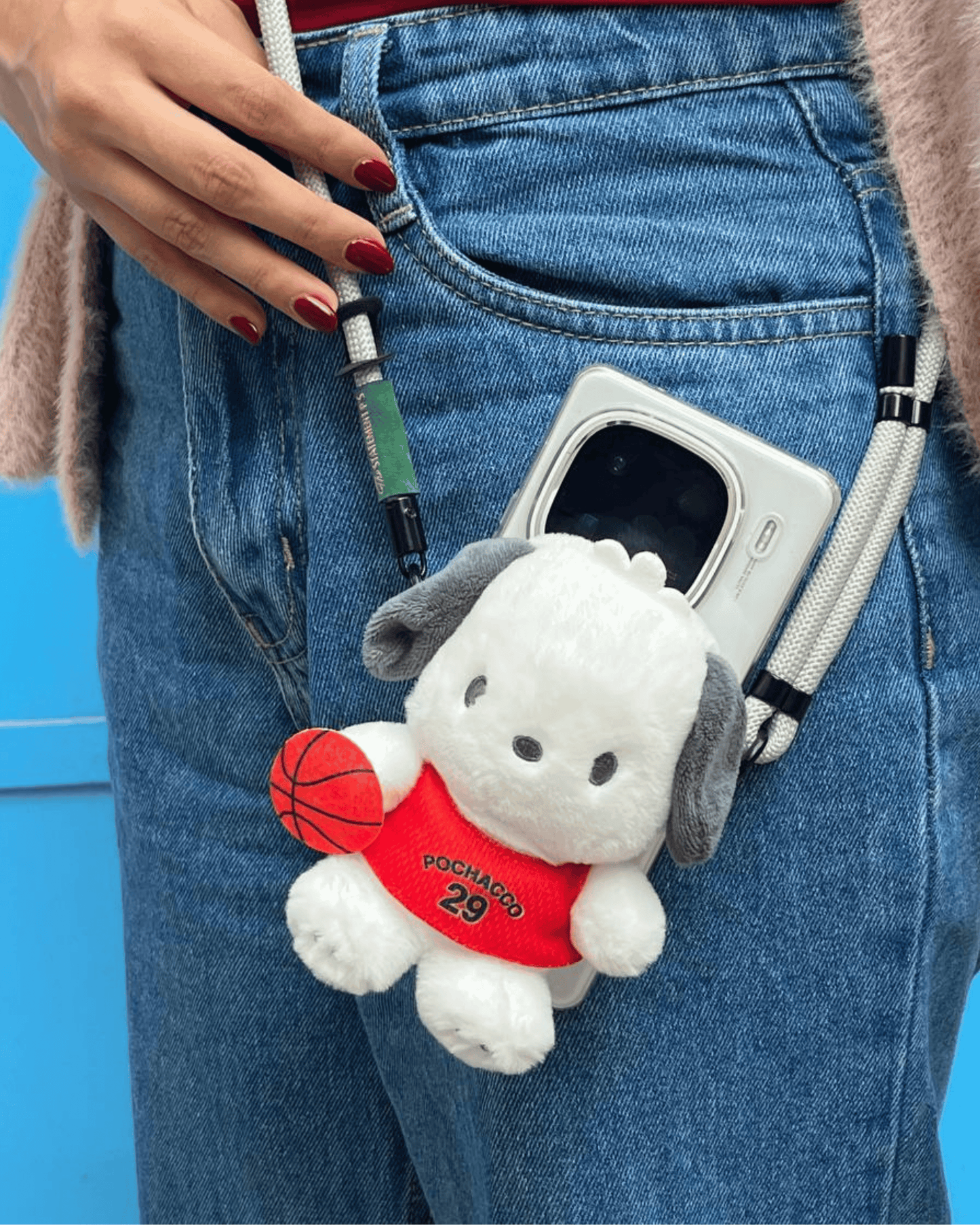 POCHACCO-RED - ADJUSTABLE BLACK LEATHER