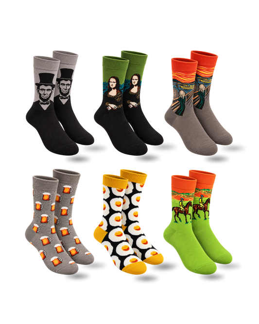 OUT OF OFFICE SET OF 6 MEN SOCKS