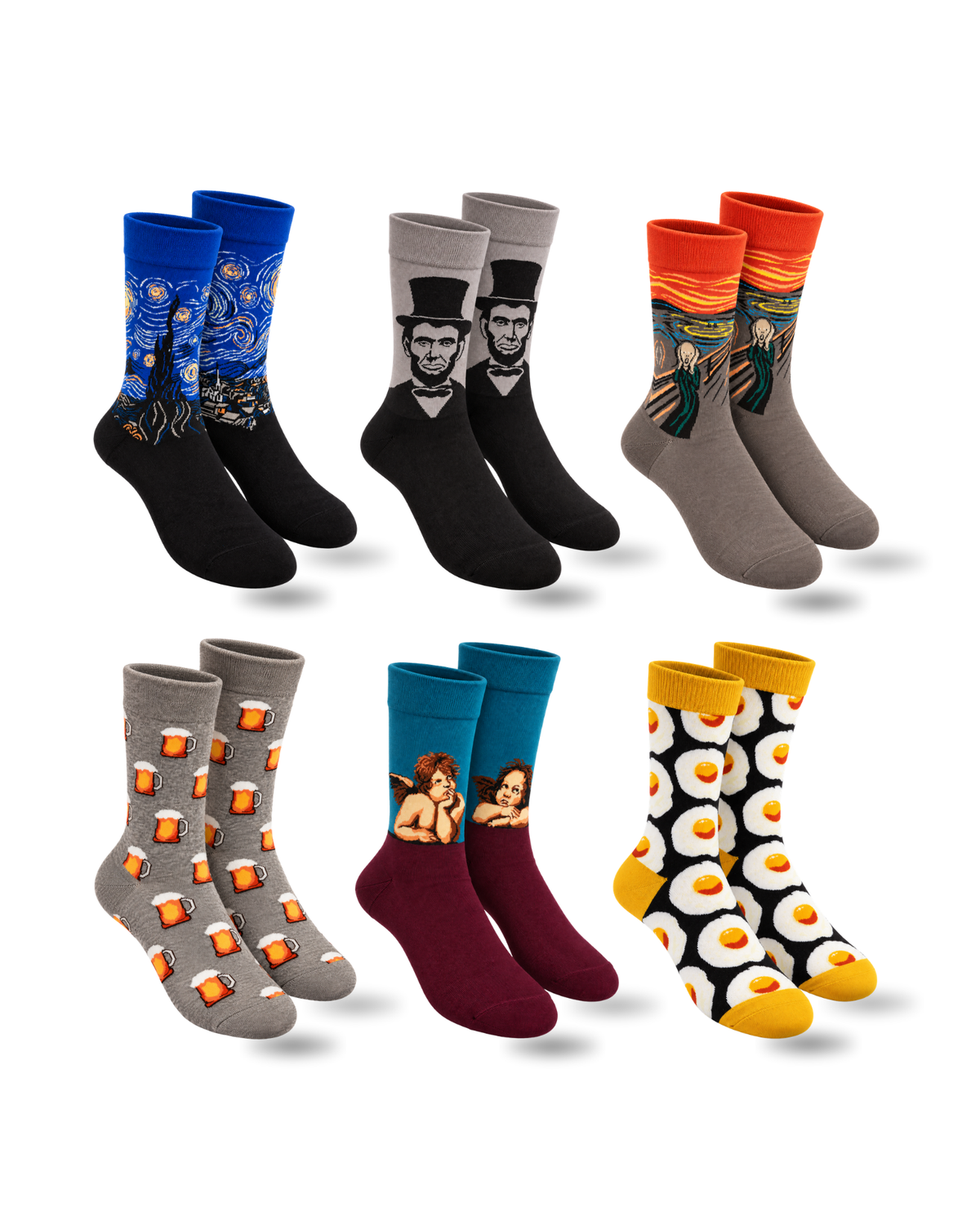 MAIN CHARACTER SET OF 6 MEN SOCKS