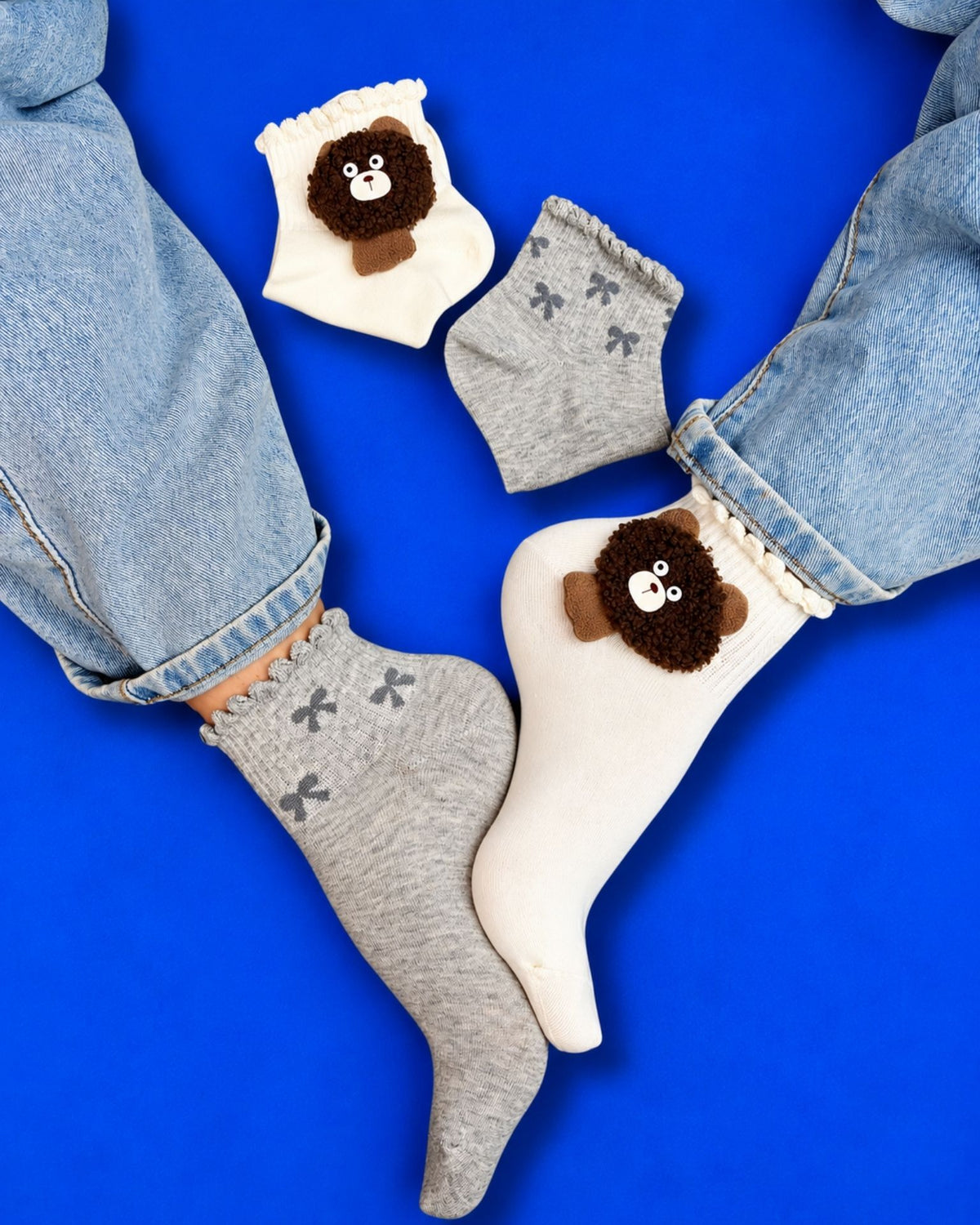 BEAR HUGS SET OF 2 TEEN SOCKS