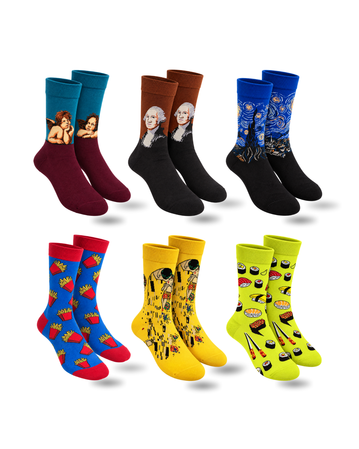 ALL SORTS SET OF 6 MEN SOCKS