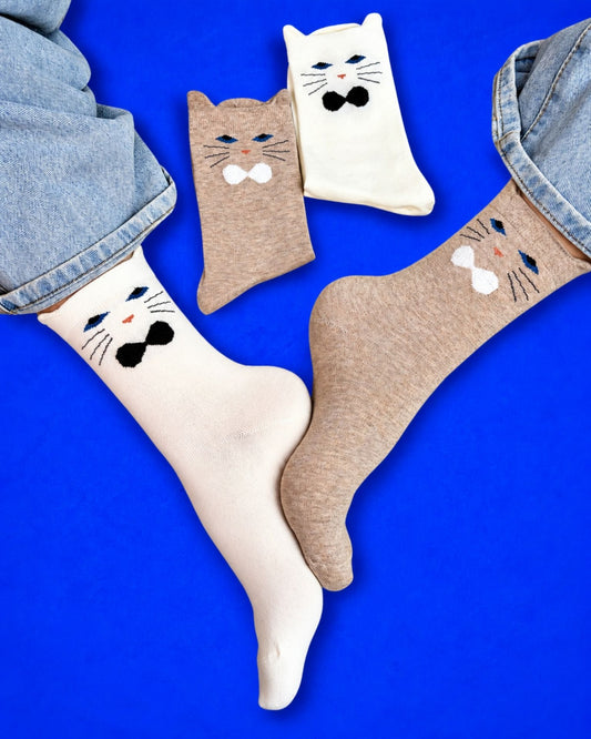 PURRFECT VANILLA SET 2 SOCKS