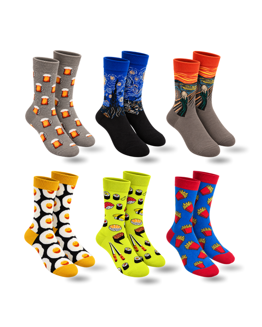 OFF THE CLOCK SET OF 6 MEN SOCKS