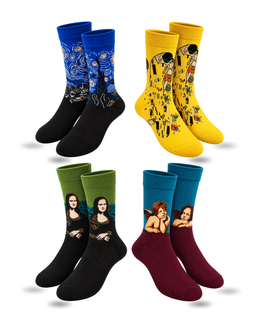 ART ATTACK SET OF 4 MEN SOCKS