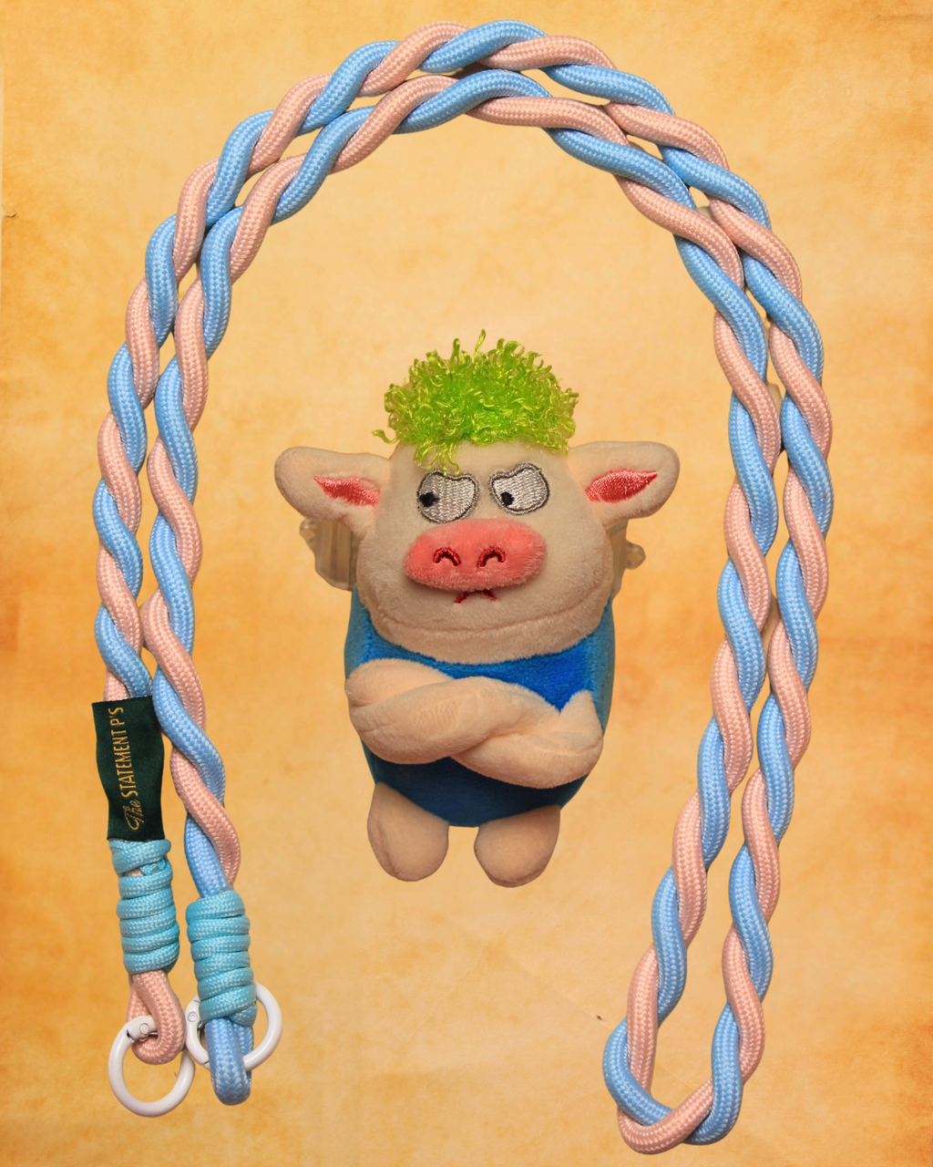Grumpy Pig - Blue with Lanyard