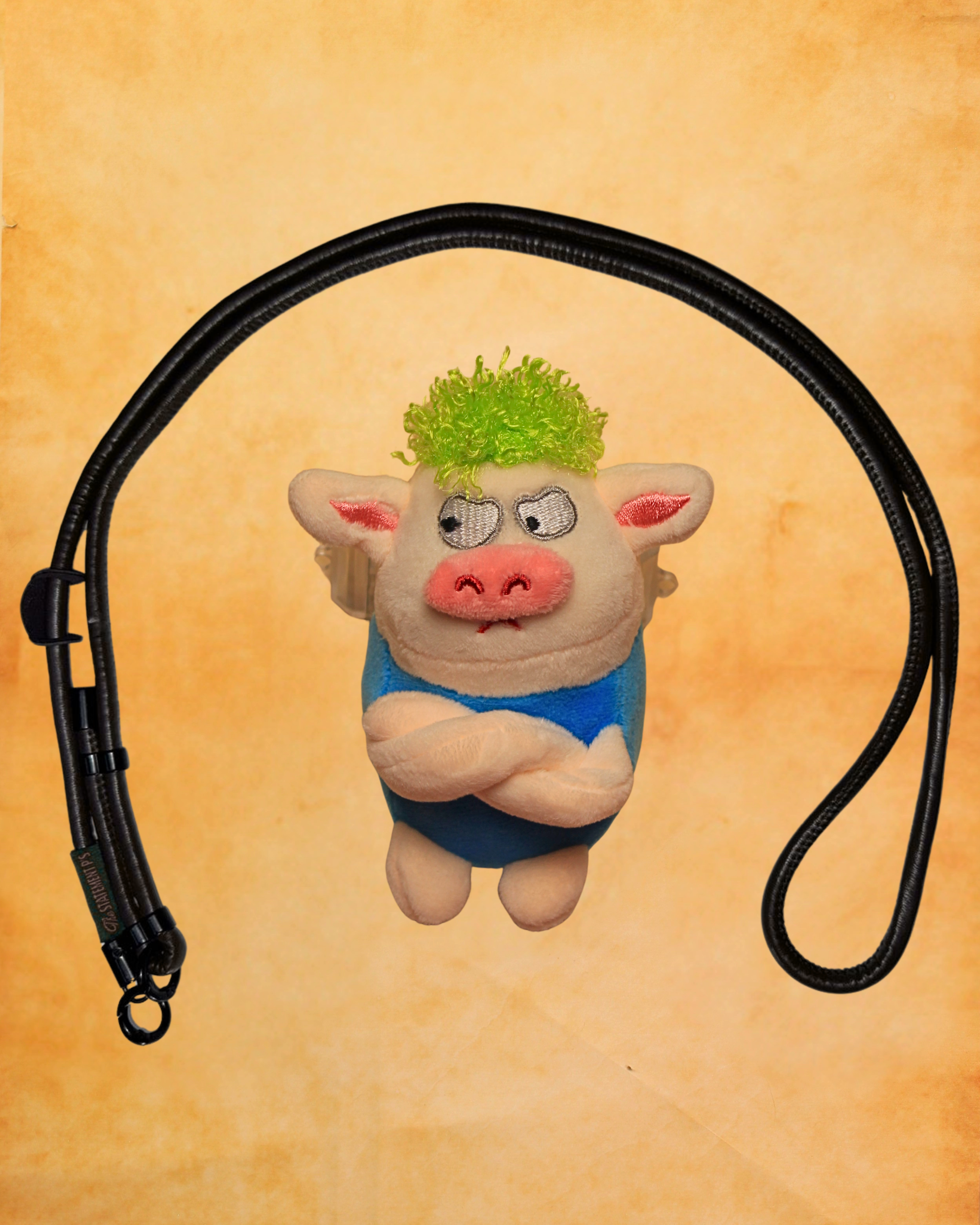 Grumpy Pig - Blue with Lanyard