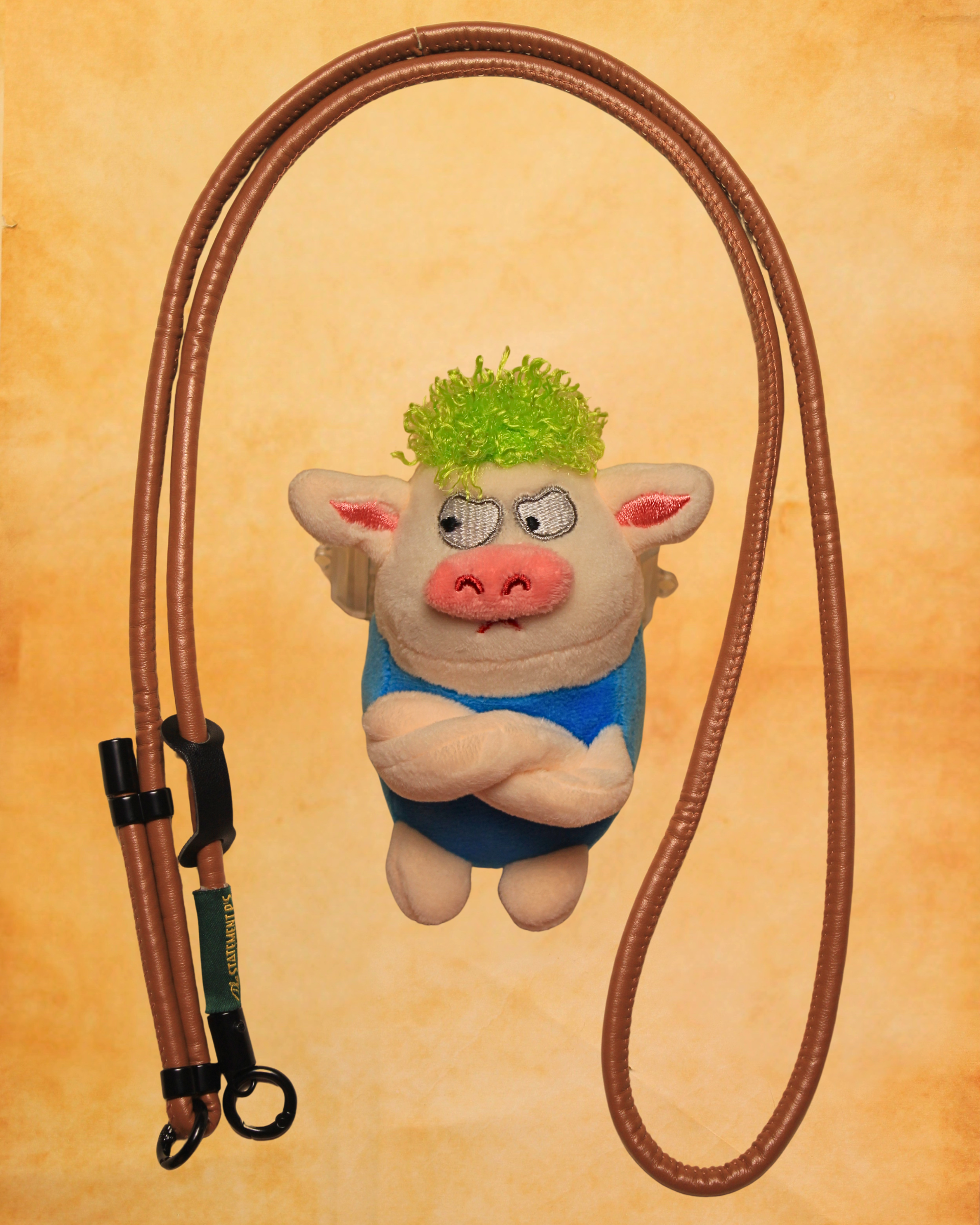 Grumpy Pig - Grey with Lanyard