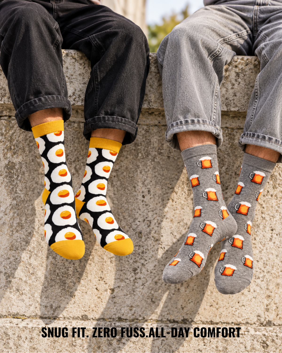 EGG-N-KEGG SET OF 2 MEN SOCKS