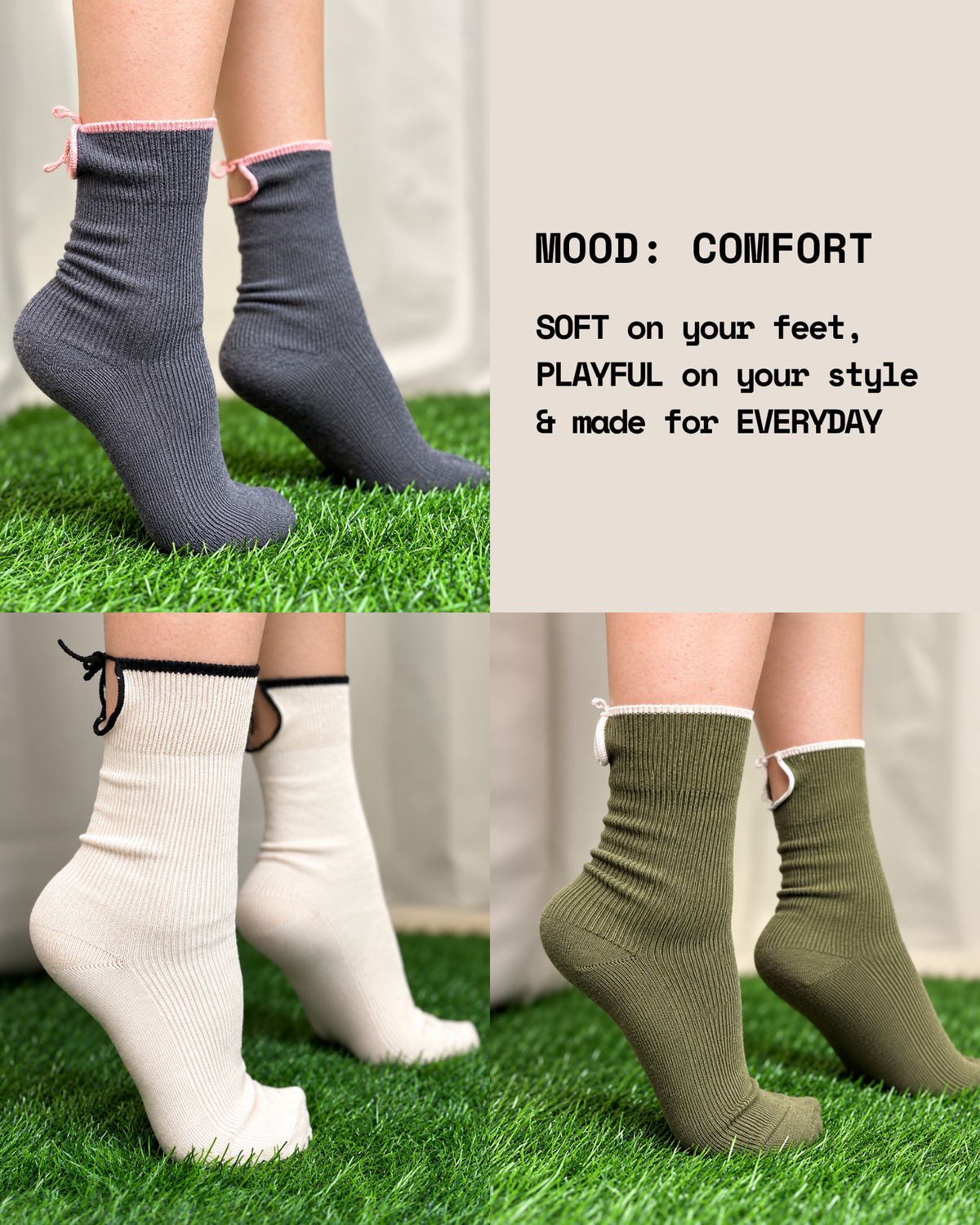 ON & OFF SET OF 3 SOCKS