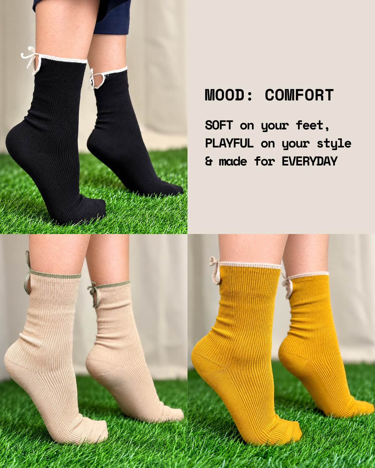 THE IN-BETWEEN SET OF 3 SOCKS