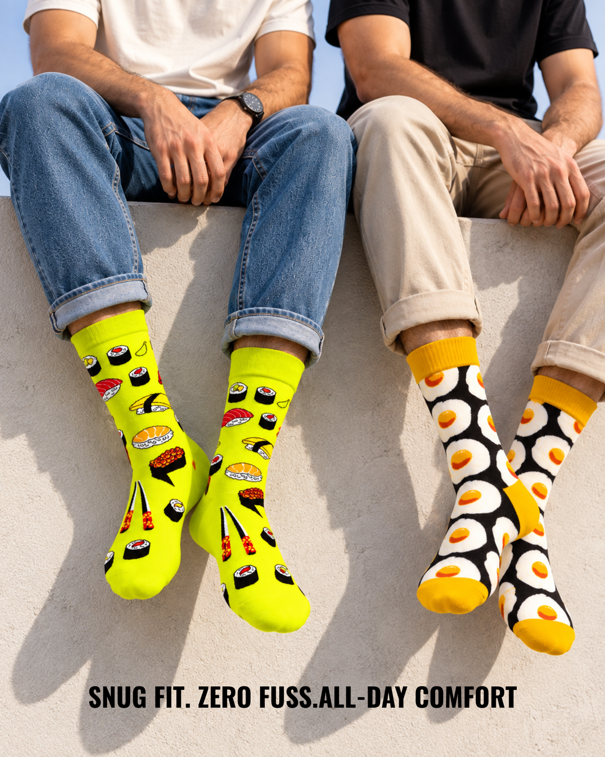 RAW MEAT SET OF 2 MEN SOCKS