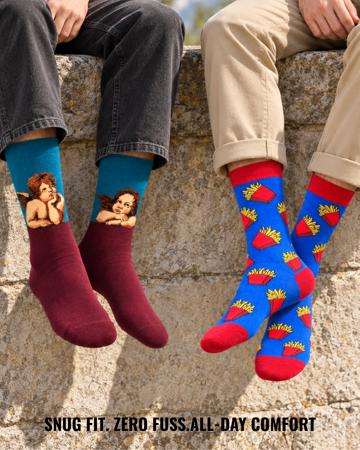 GOLDEN THOUGHTS SET OF 2 MEN SOCKS