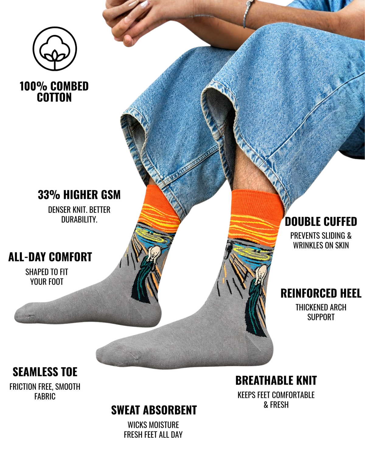 CLASSICALLY UNHINGED SET OF 4 MEN SOCKS