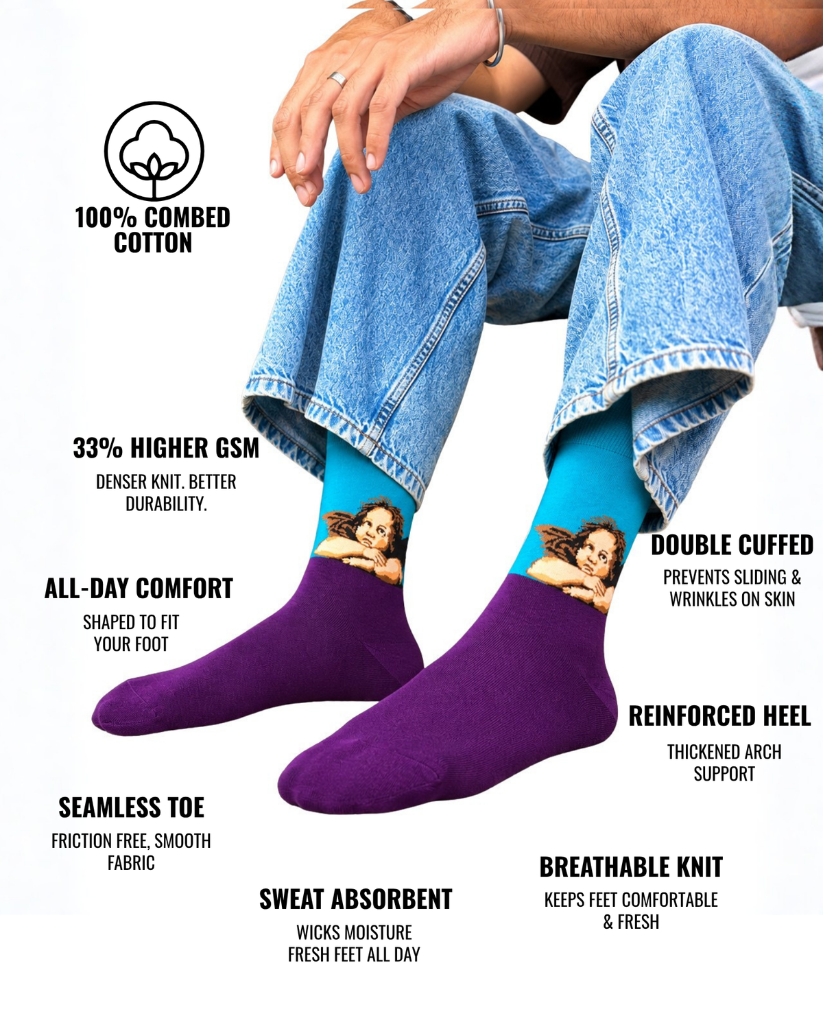 FEELINGS DEPT SET OF 4 MEN SOCKS