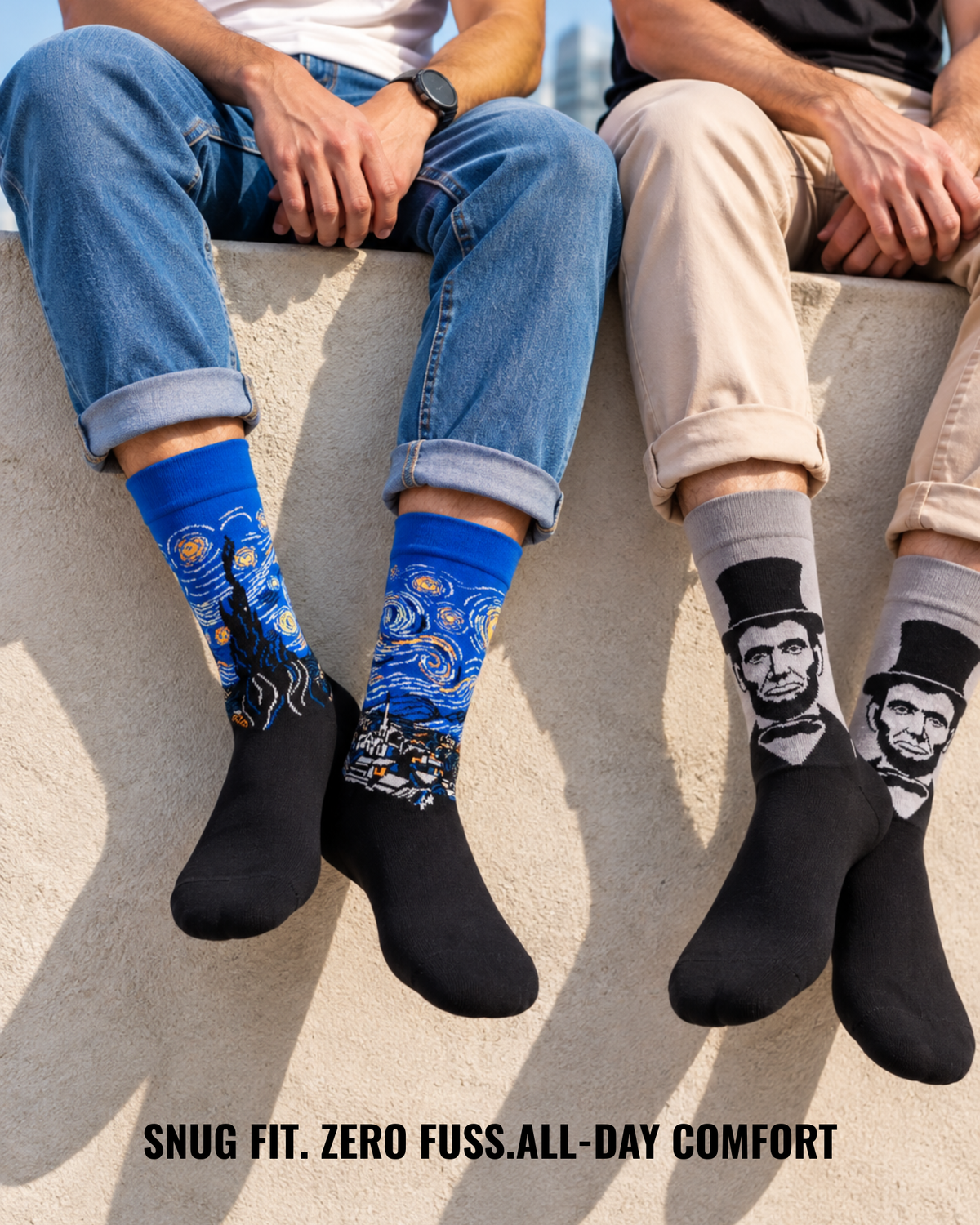 FOUNDING NIGHTS SET OF 2 MEN SOCKS
