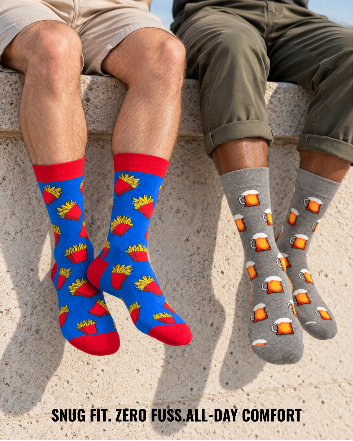 HAPPY-HOUR SET OF 2 MEN SOCKS