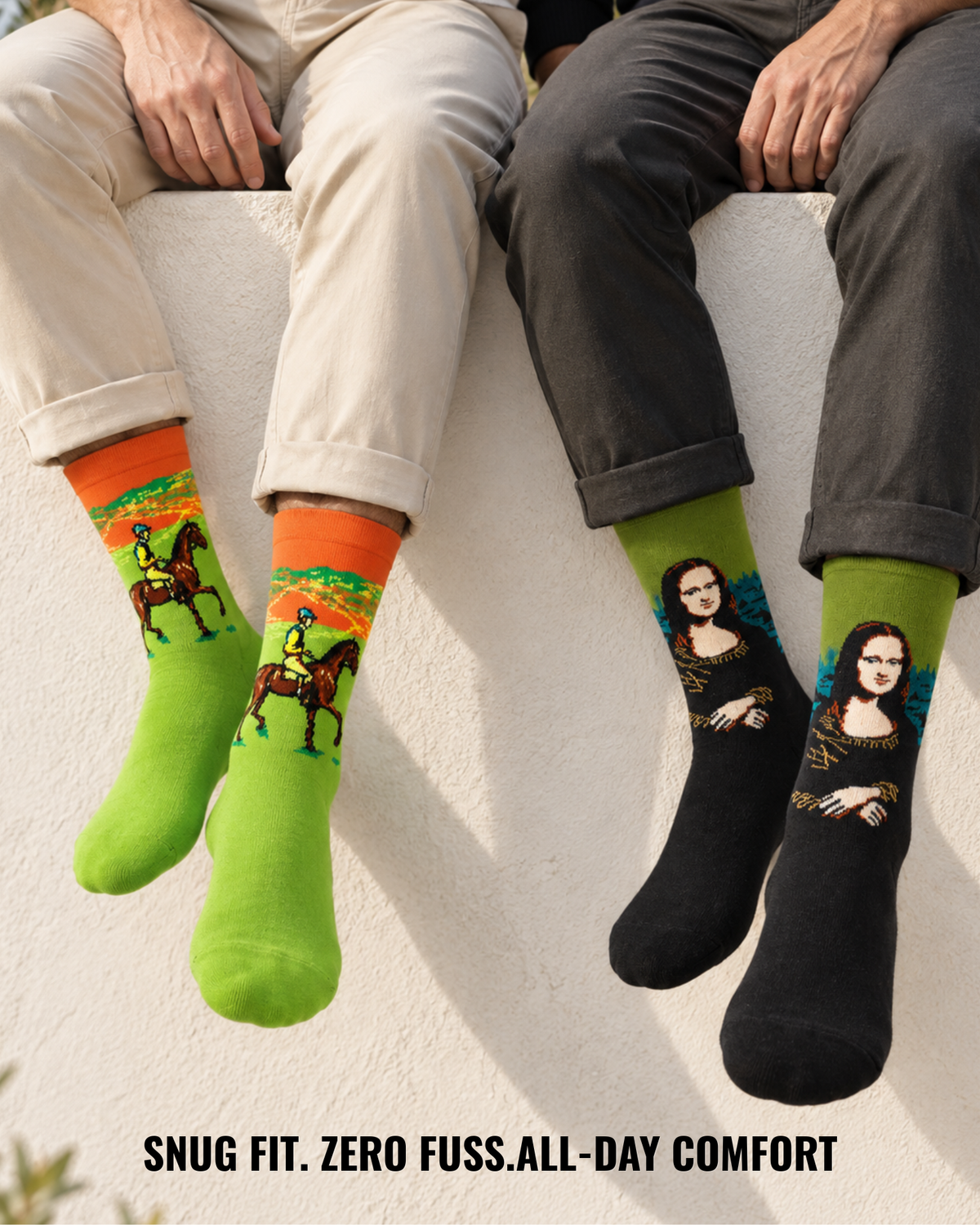NEIGH VINCI SET OF 2 MEN SOCKS