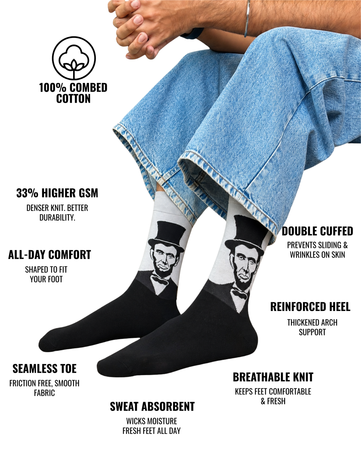 FACE CARD SET OF 4 MEN SOCKS