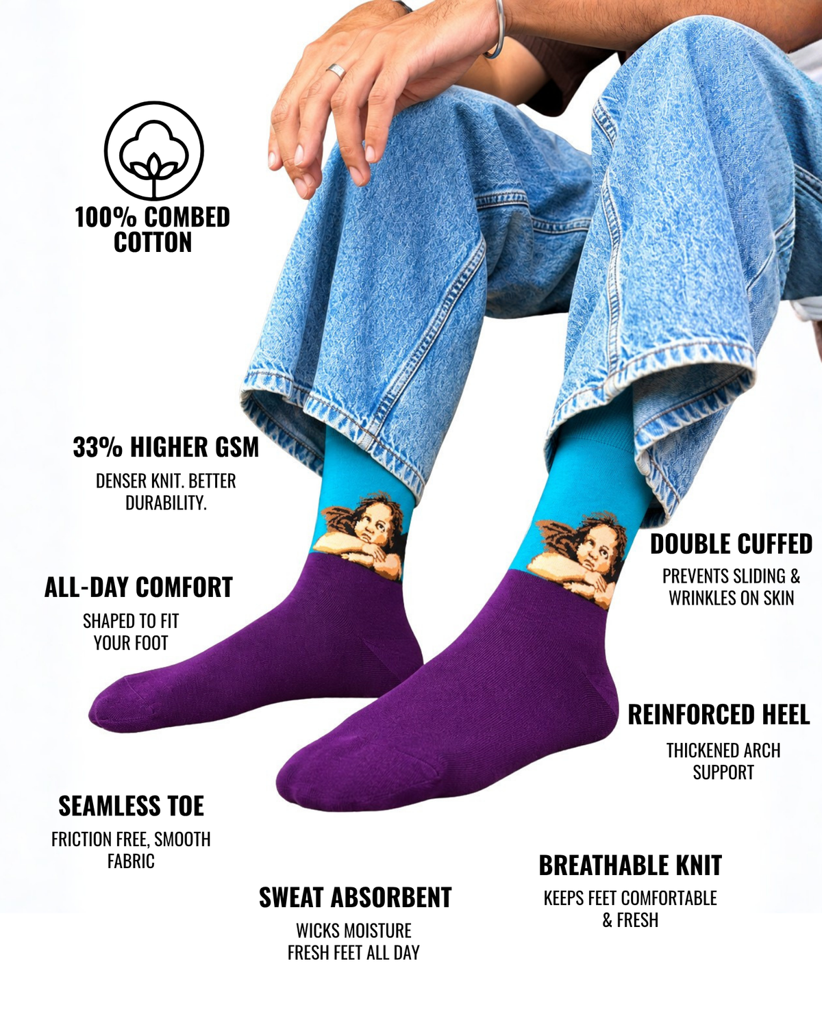 GOOD MOOD CLUB SET OF 4 MEN SOCKS