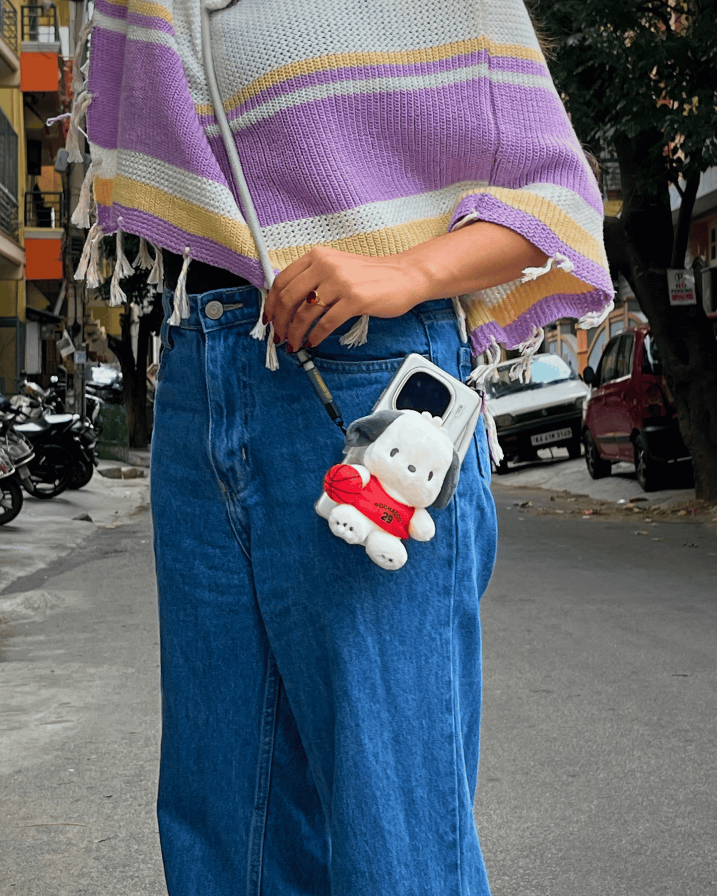POCHACCO-RED - ADJUSTABLE BLACK LEATHER
