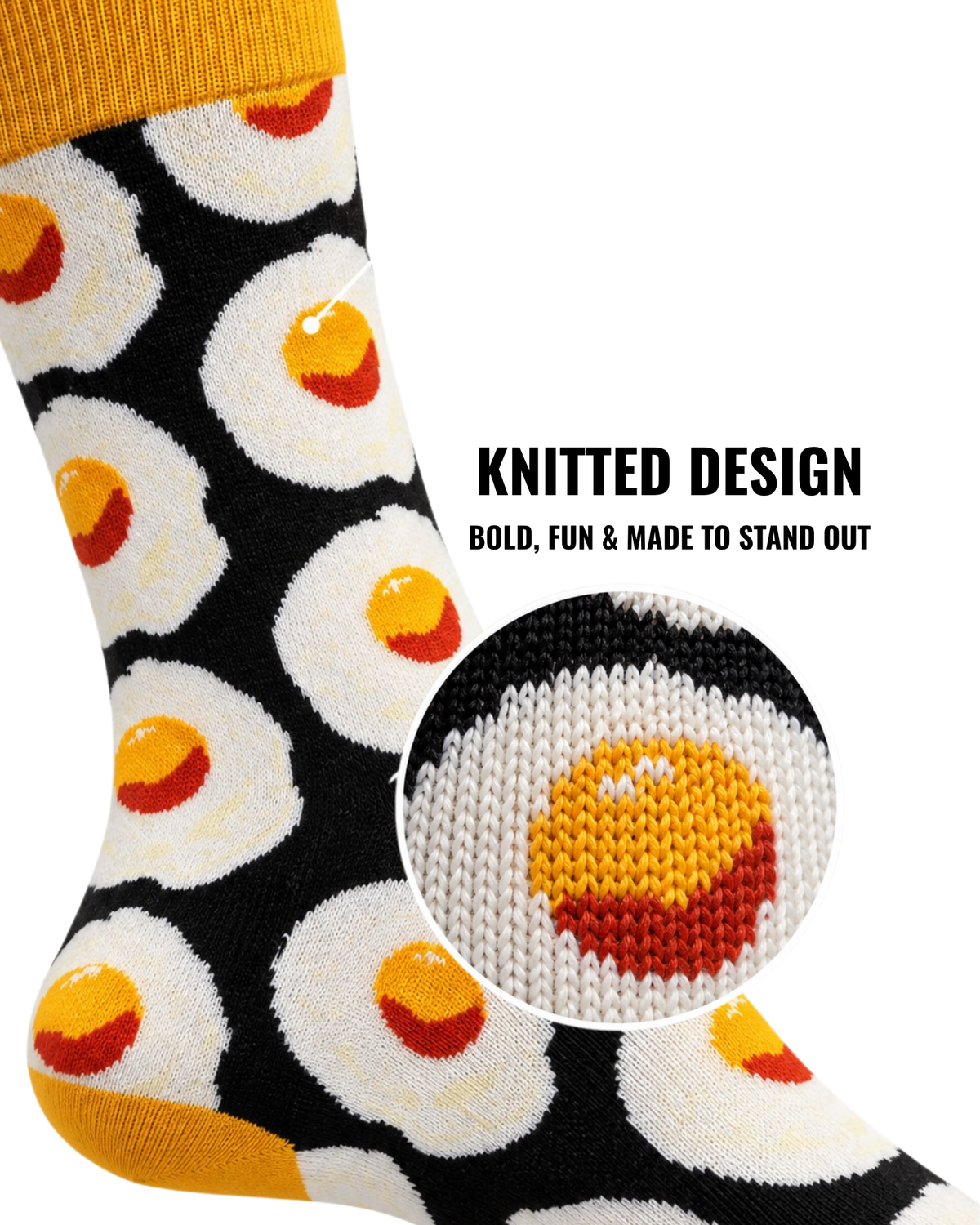EGG N CHIPS SET OF 2 MEN SOCKS