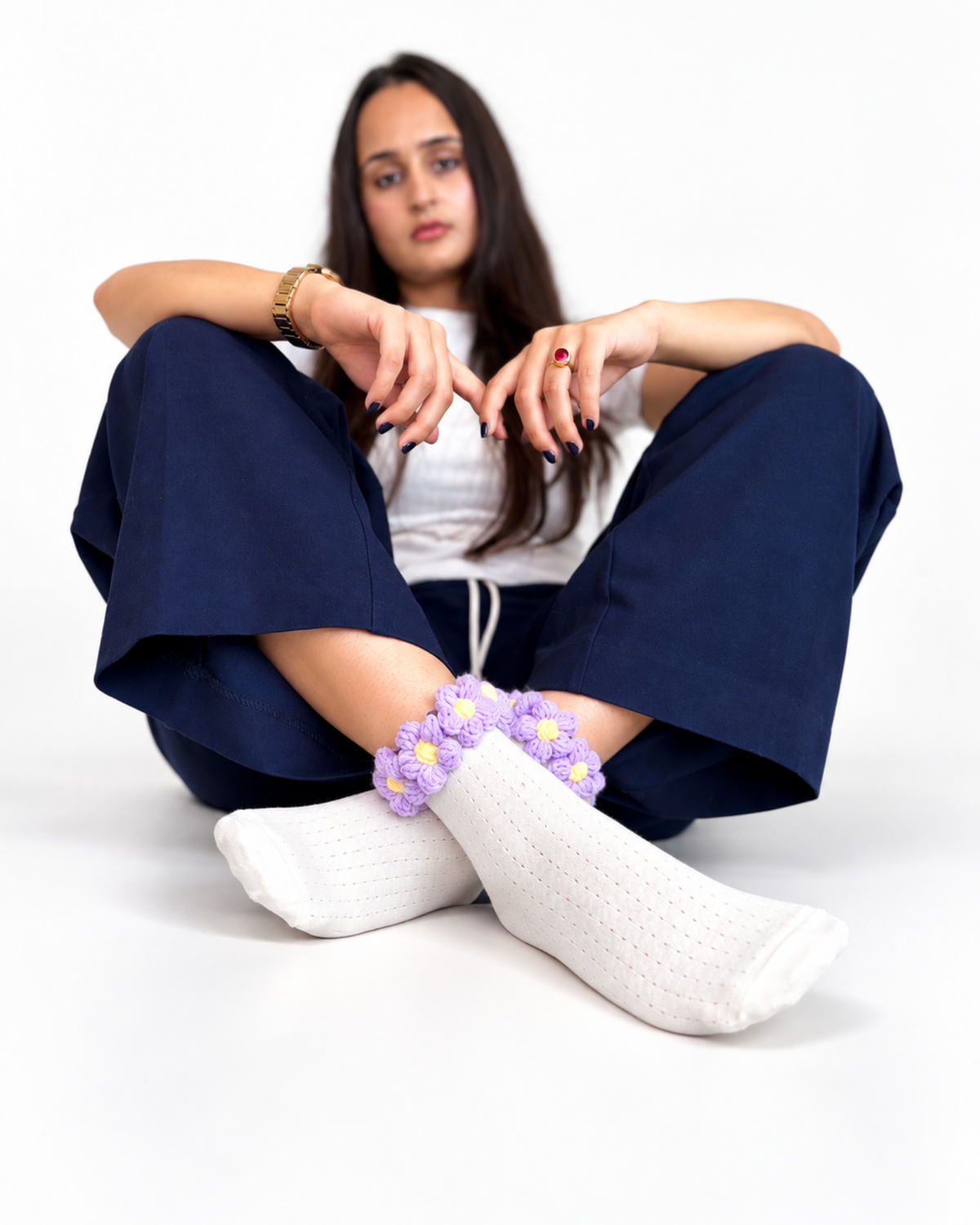 PETAL EDIT LAVENDER SET OF 4 SOCKS