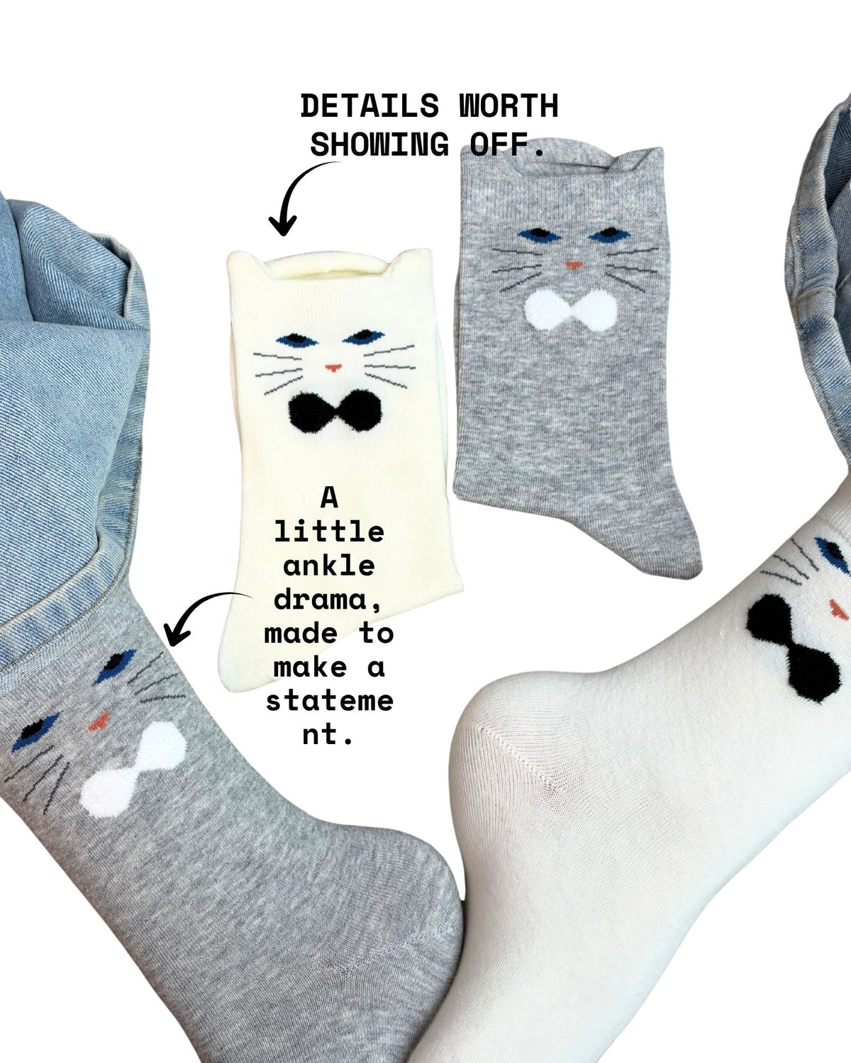 PURRFECT CLOUD SET 2 SOCKS