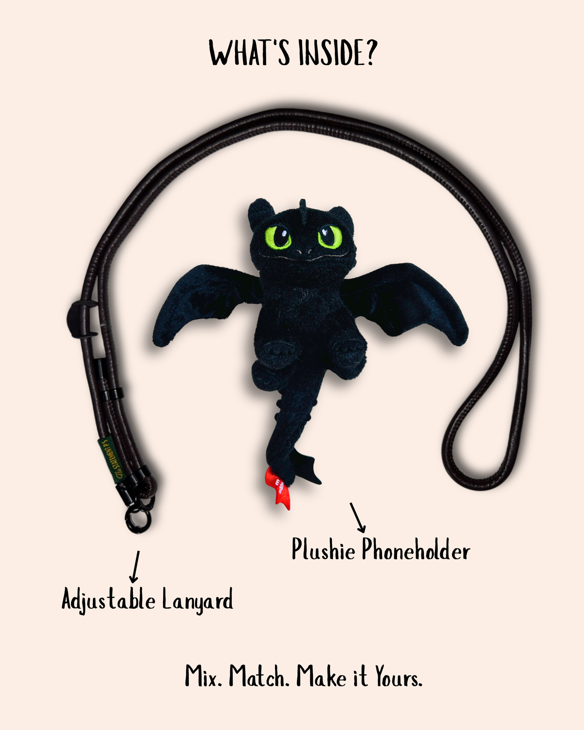 TOOTHLESS DRAGON - ADJUSTABLE BLACK LEATHER