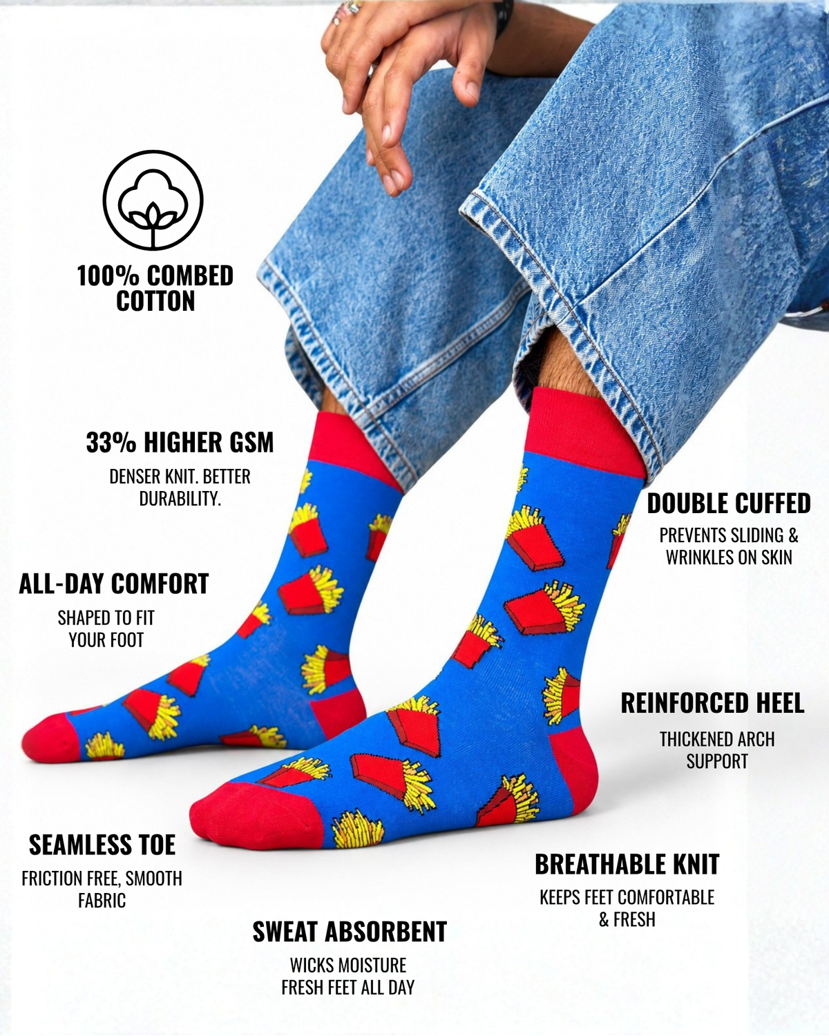 CRAVINGS SET OF 2 MEN SOCKS