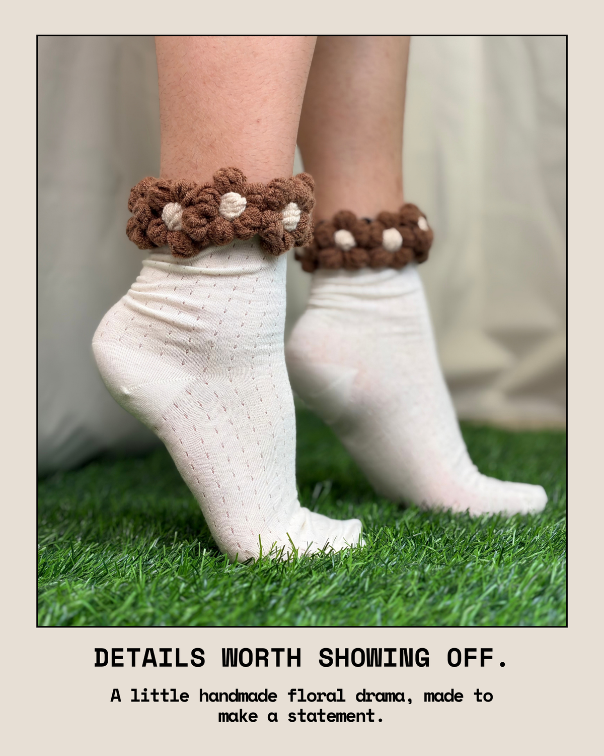 PETAL EDIT COCOA SET OF 4 SOCKS