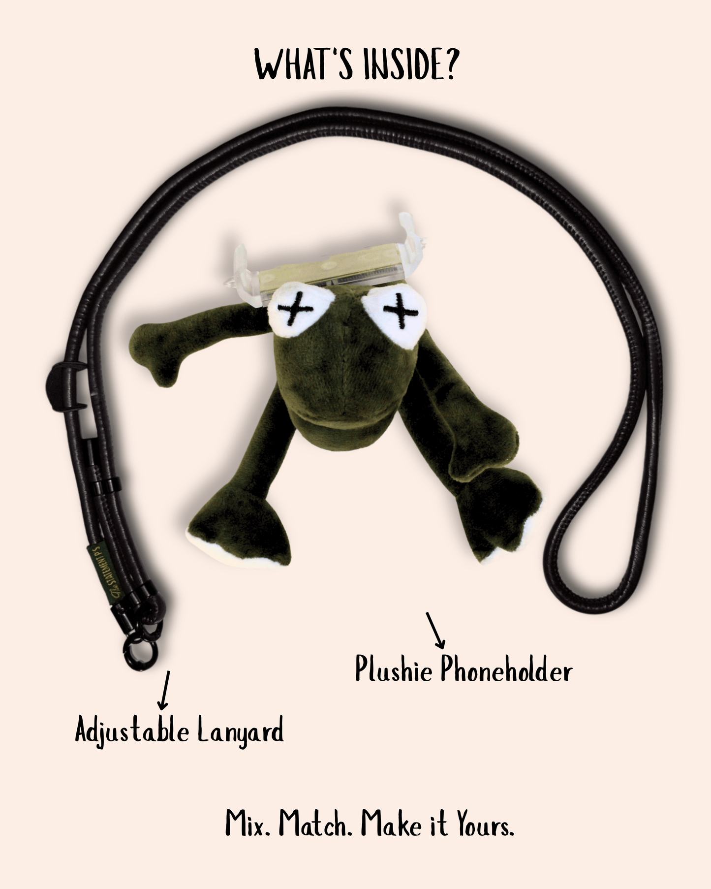 KERMIT THE FROG - ADJUSTABLE BLACK LEATHER