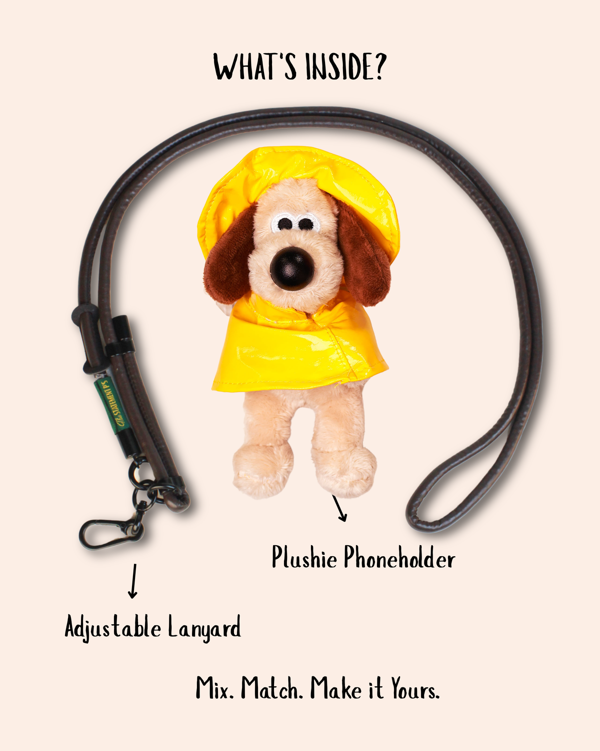 GROMIT 'S ICONIC RAINCOAT - ADJUSTABLE BROWN LEATHER