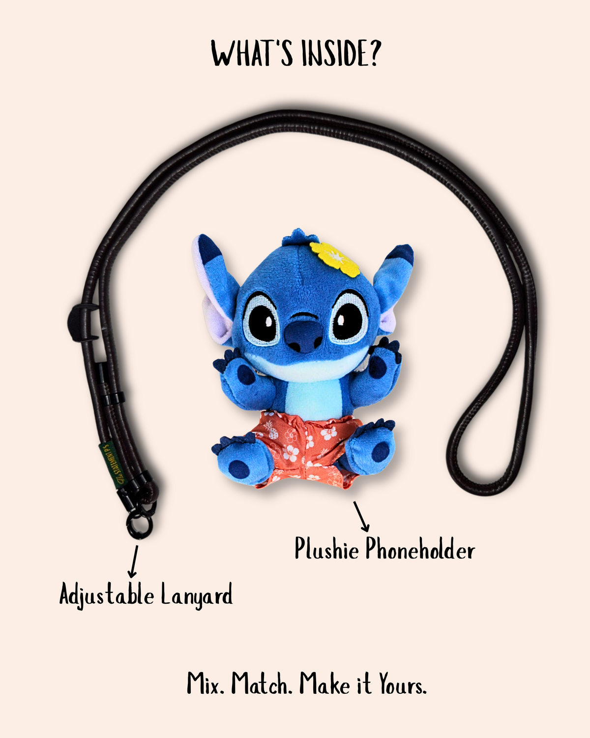 BABY STITCH - ADJUSTABLE BLACK LEATHER