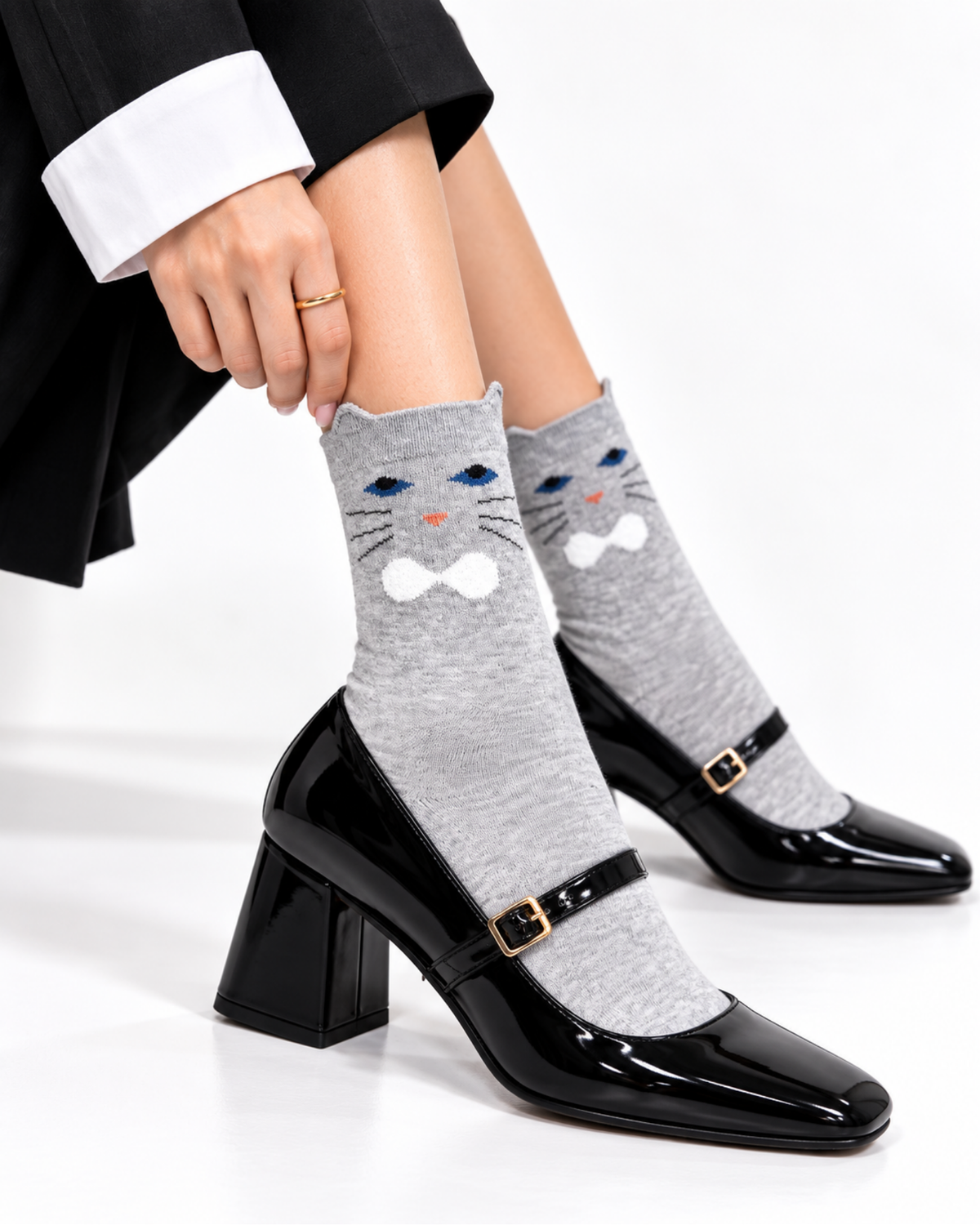 PURRFECT DAY SET OF 3 SOCKS