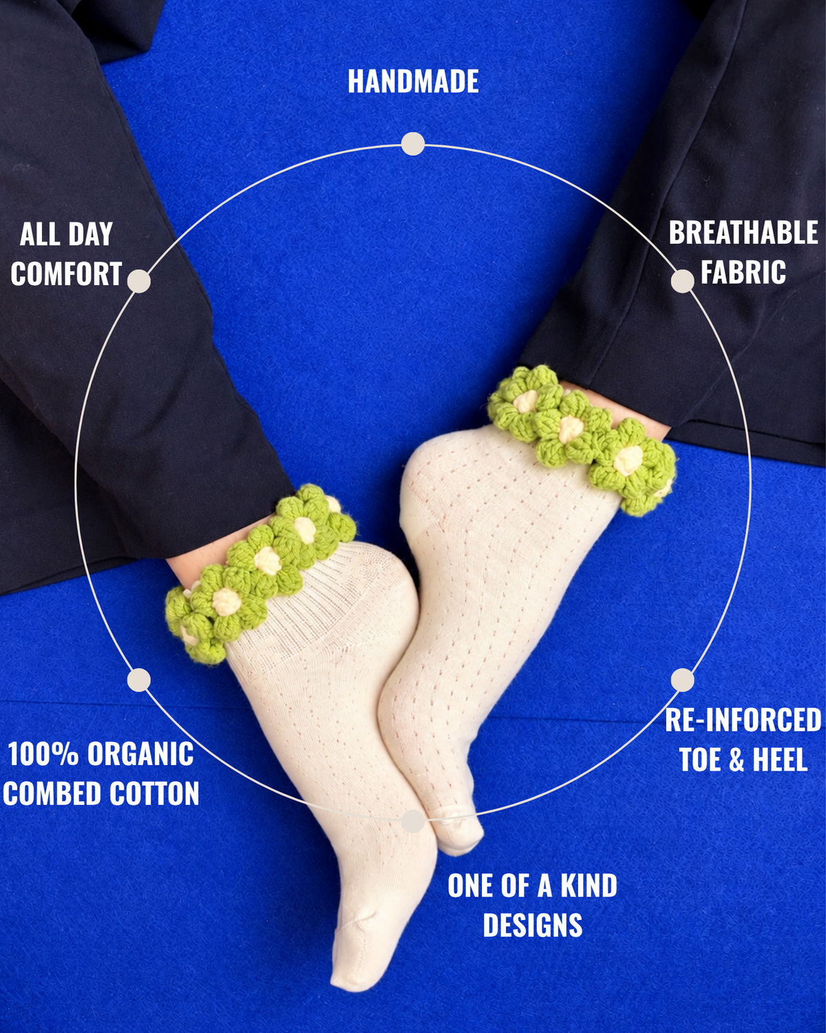 PETAL EDIT GREEN SET OF 4 SOCKS