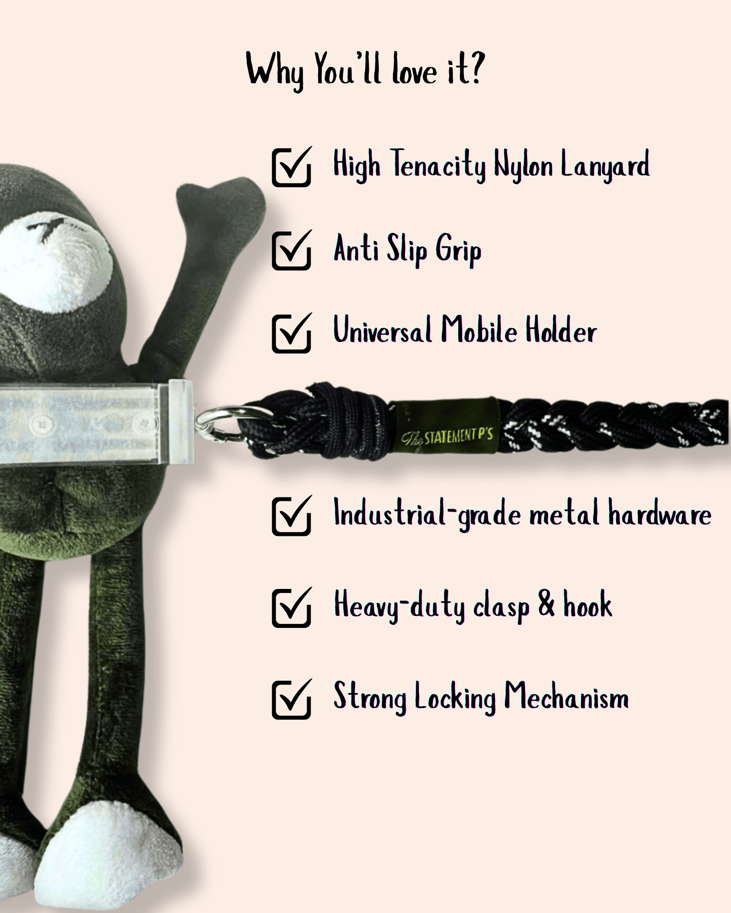 KERMIT THE FROG - ADJUSTABLE BLACK LEATHER