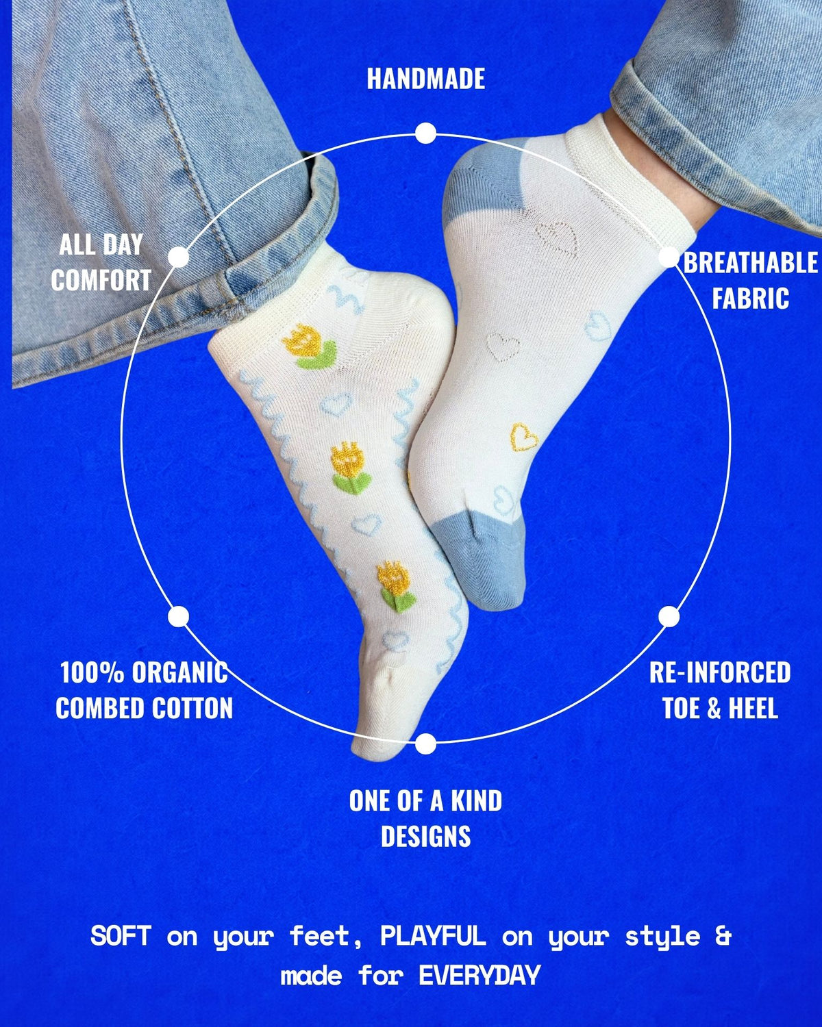 FLOWERS & HEARTS SET 3 SOCKS