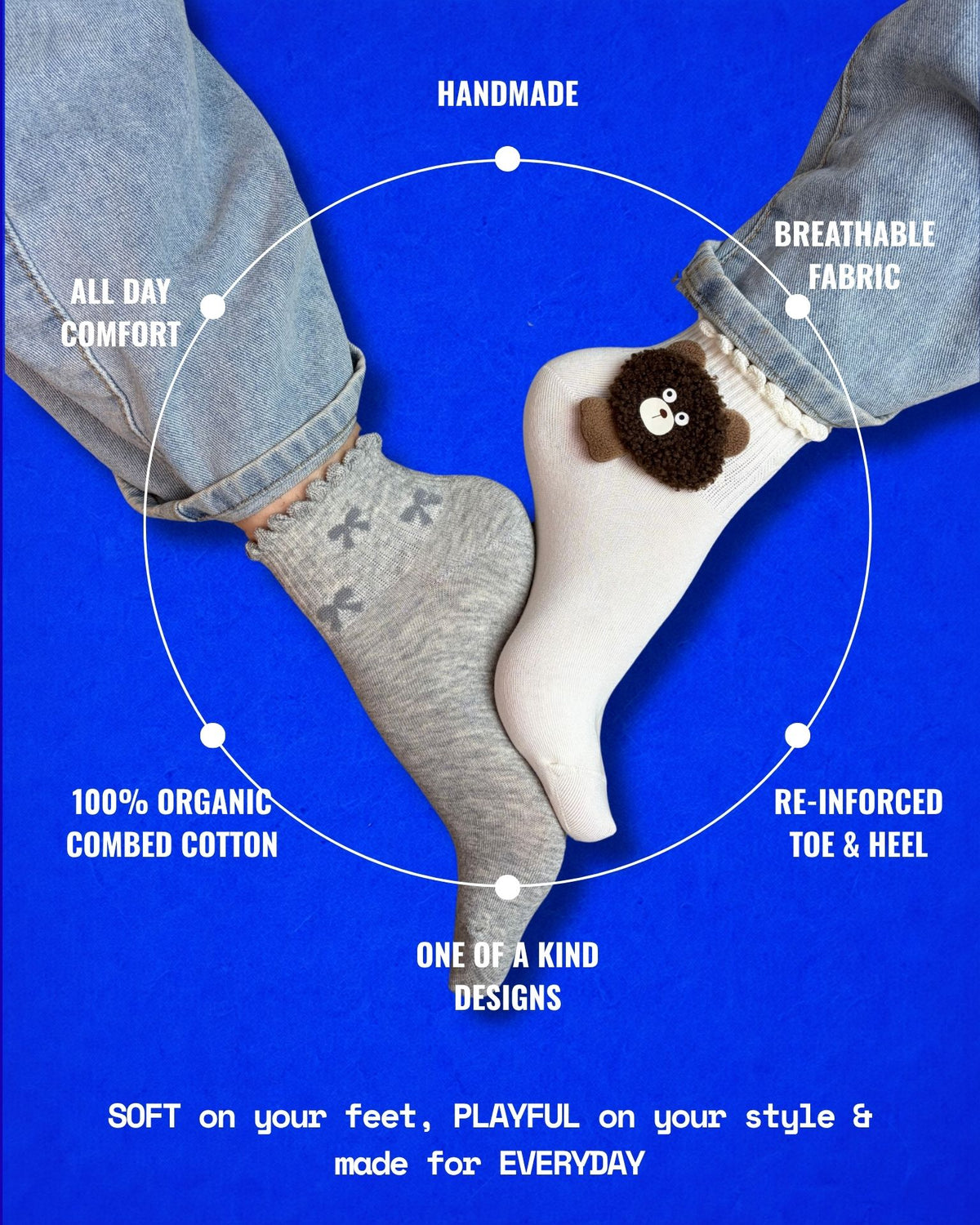 BEAR HUGS SET OF 2 TEEN SOCKS