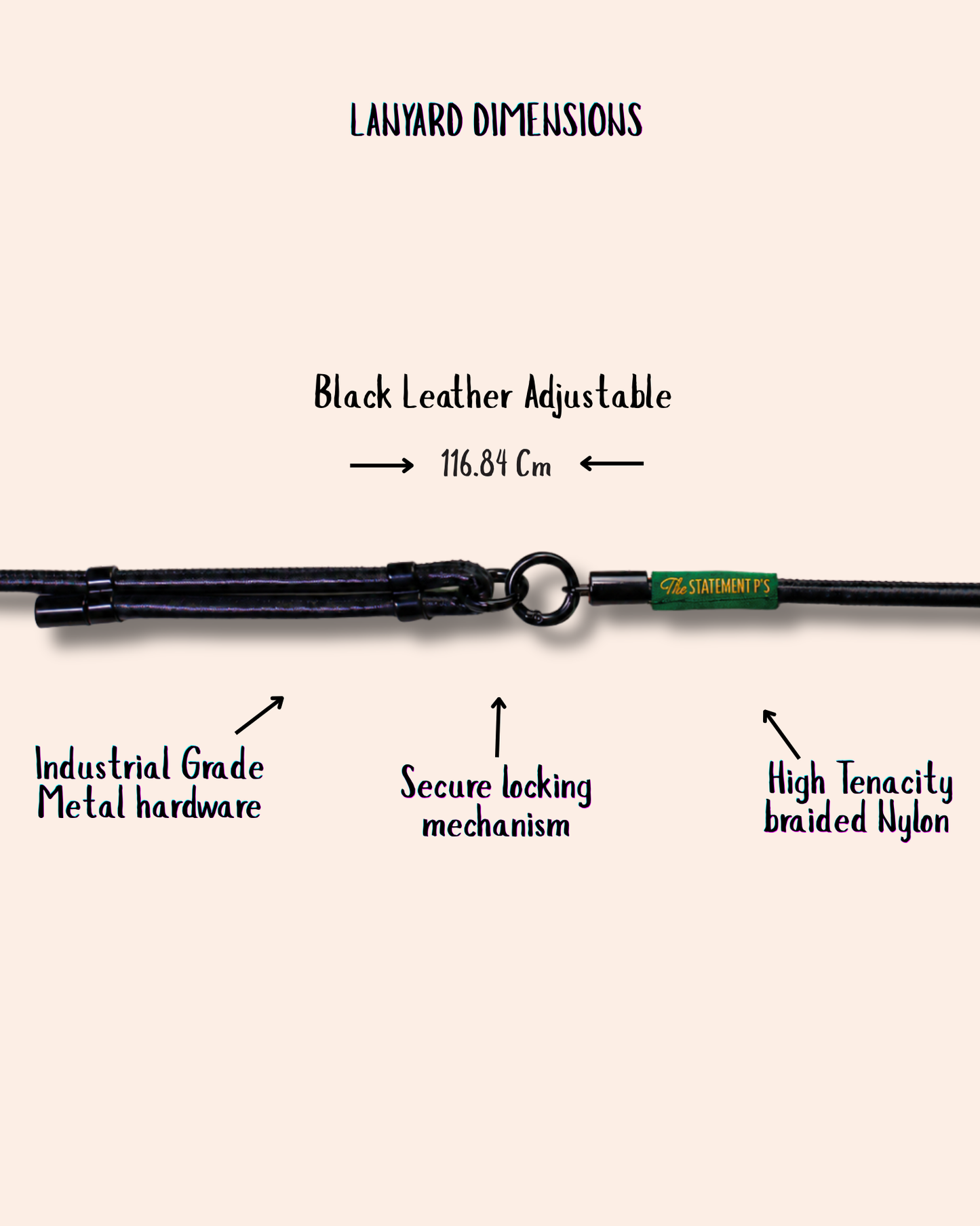 CHEEKY BALL - ADJUSTABLE BLACK LEATHER