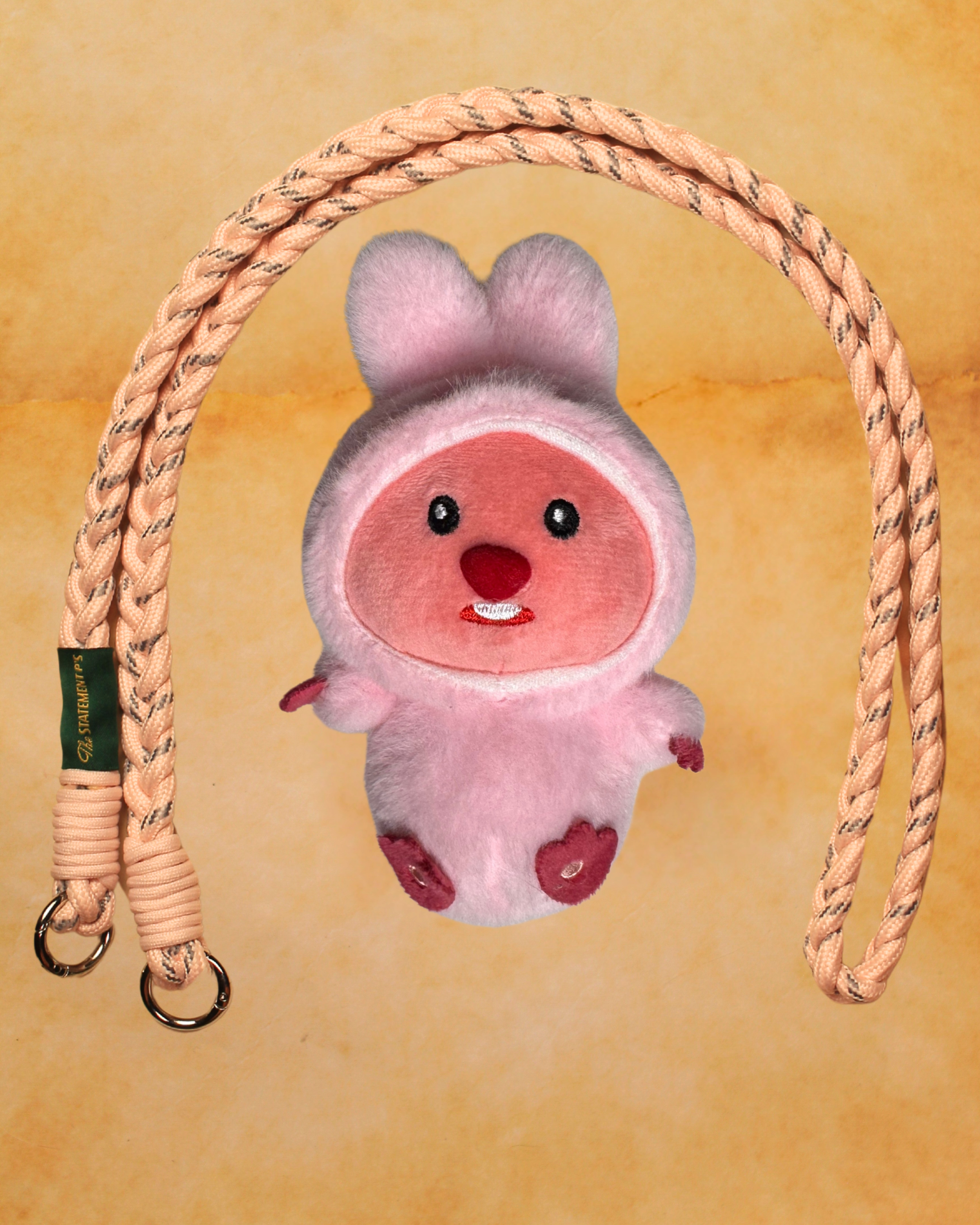 Pink Beaver-Bunny with Lanyard (New Drop)