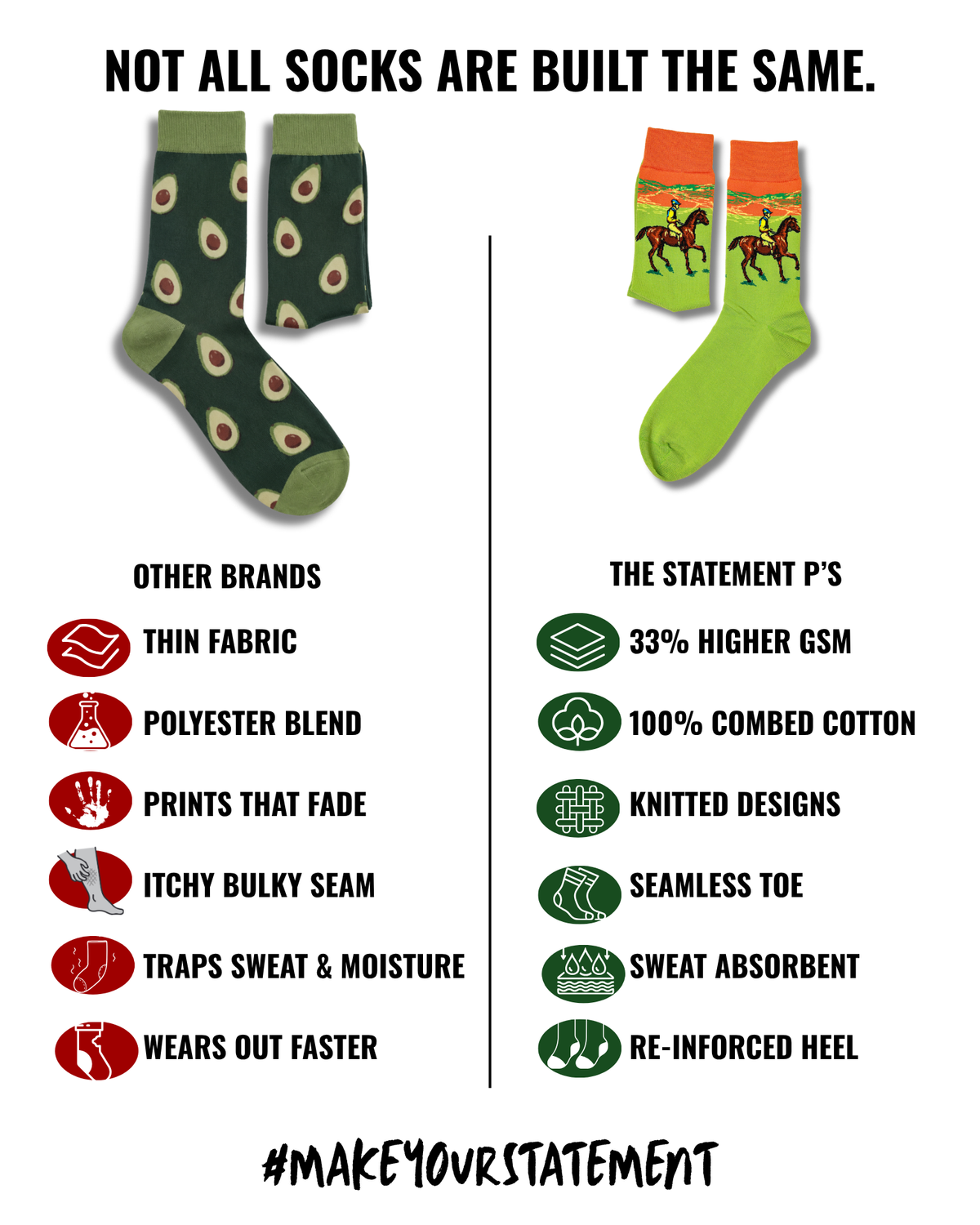 NEIGH VINCI SET OF 2 MEN SOCKS
