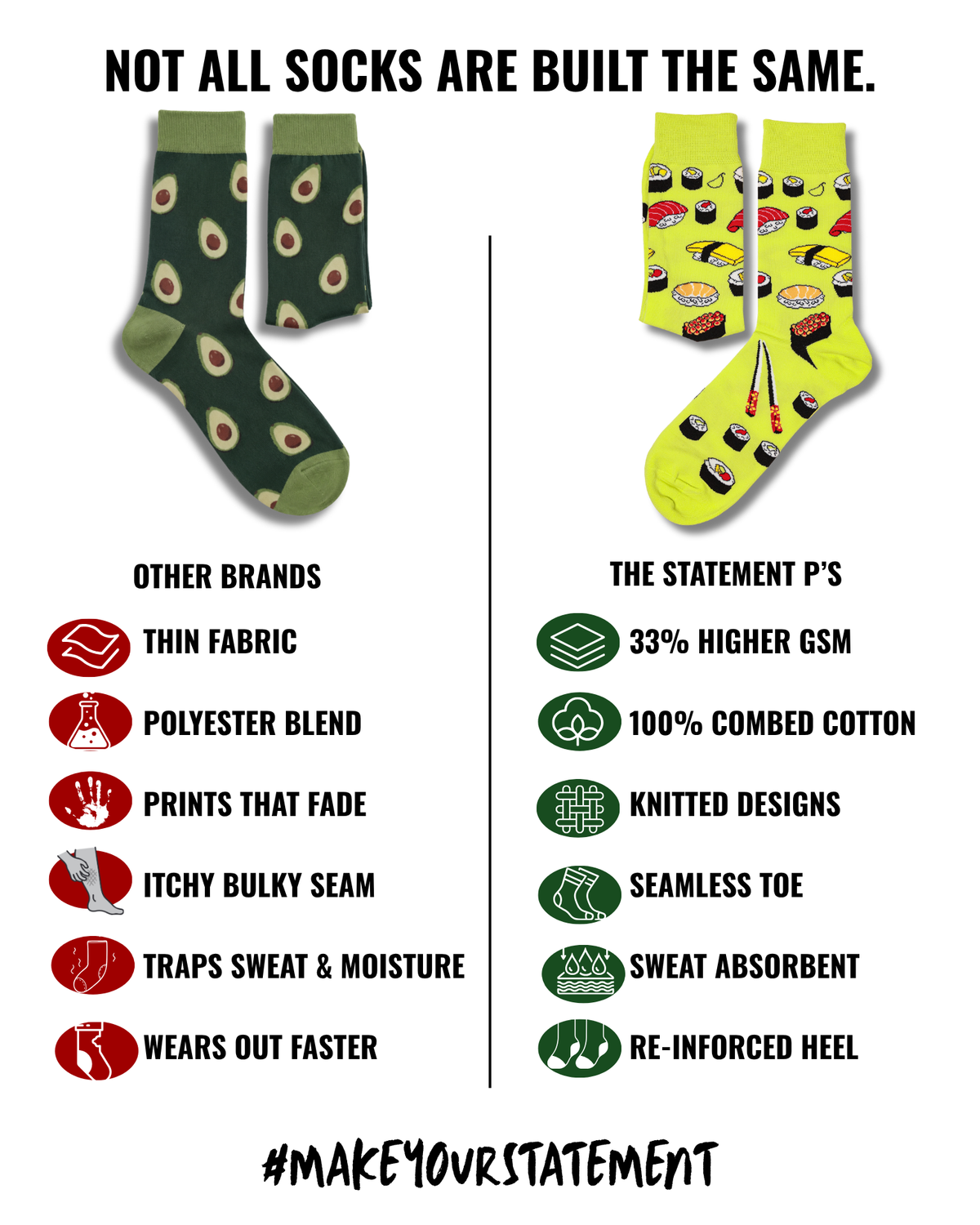 WASABI SHOCK SET OF 2 MEN SOCKS