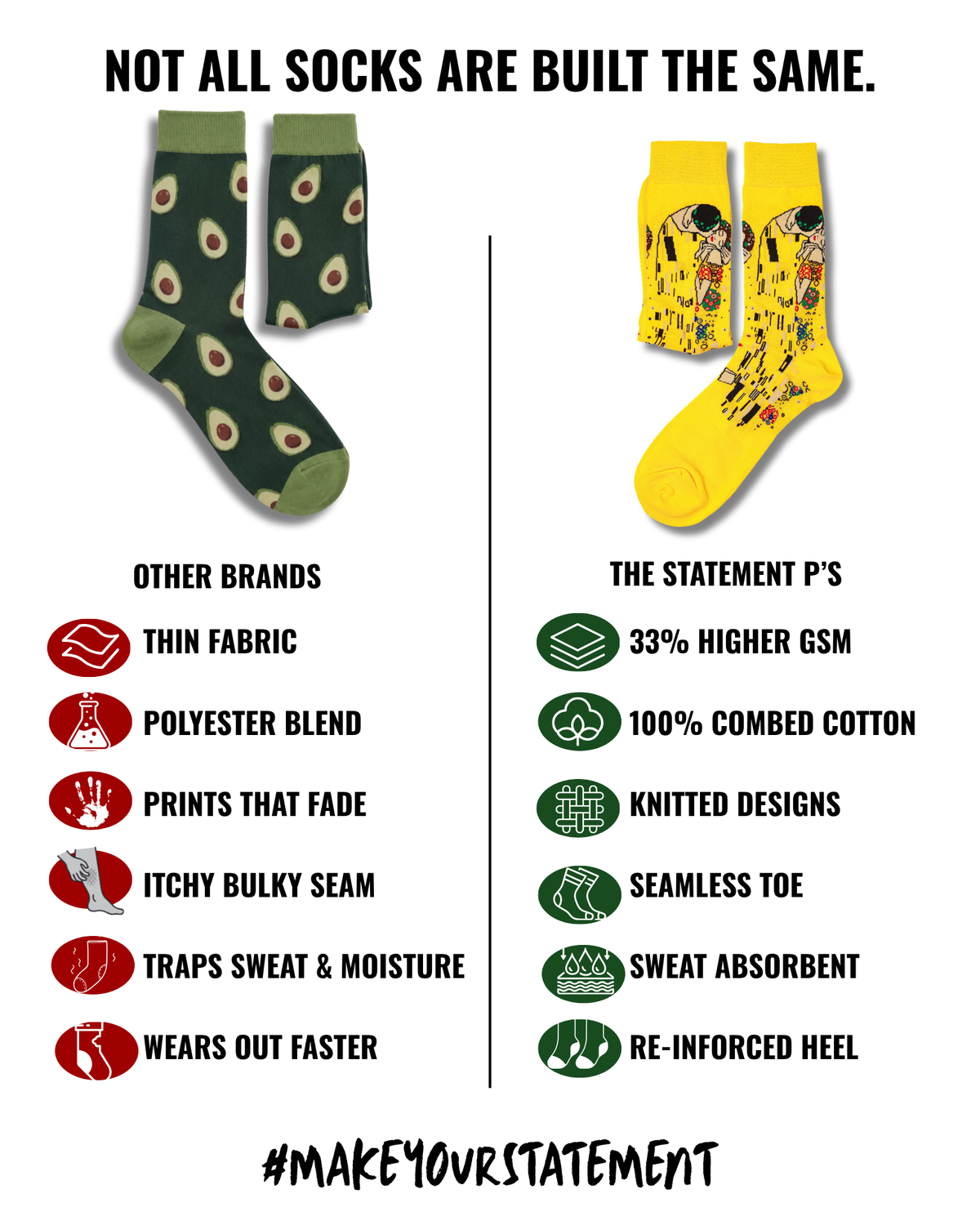 CRACKED 4 U SET OF 2 MEN SOCKS
