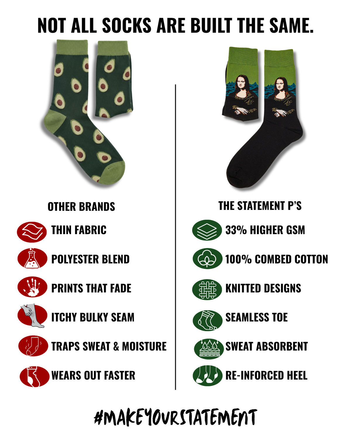 GOOD COMPANY SET OF 6 MEN SOCKS