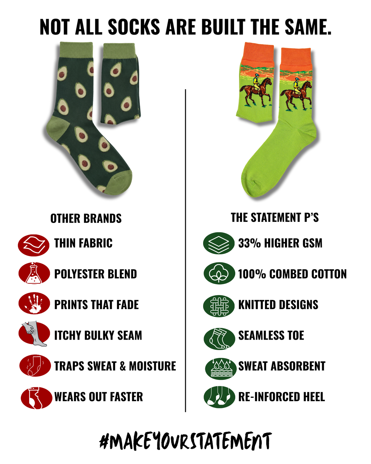 SMITTEN SET OF 2 MEN SOCKS