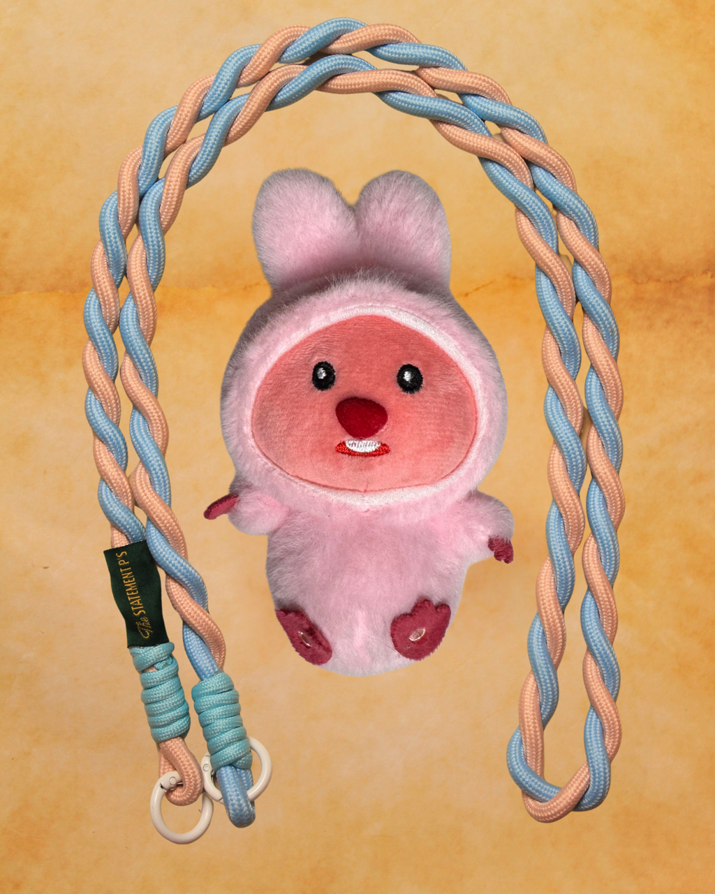 Pink Beaver-Bunny with Lanyard (New Drop)